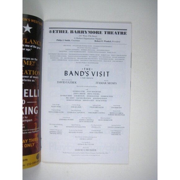Bands Visit Playbill Barrymore Theatre 2018 Katrina Lenk Tony Shalhoub Abud - Picture 3 of 7